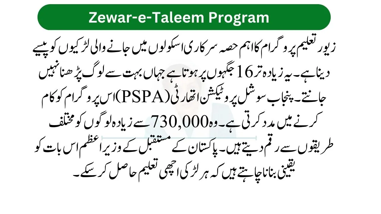 Zewar-e-Taleem Program